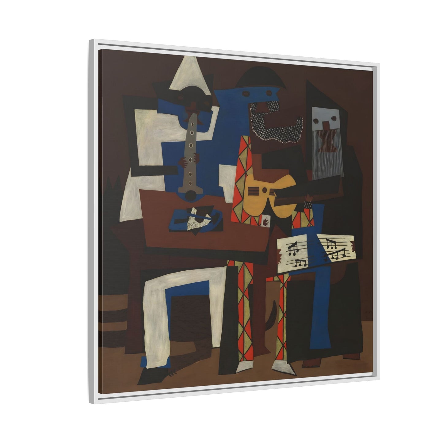 Abstract Cubist Picasso Three Musicians - Canvas Wall Art Print