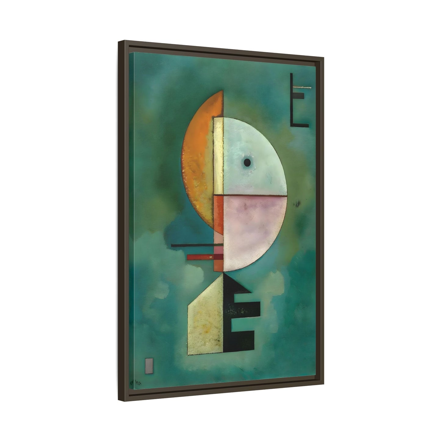 Abstract Geometry Upward Framed Kandinsky Canvas Print