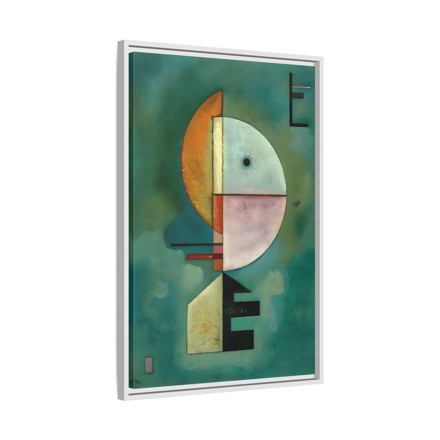 Abstract Geometry Upward Framed Kandinsky Canvas Print
