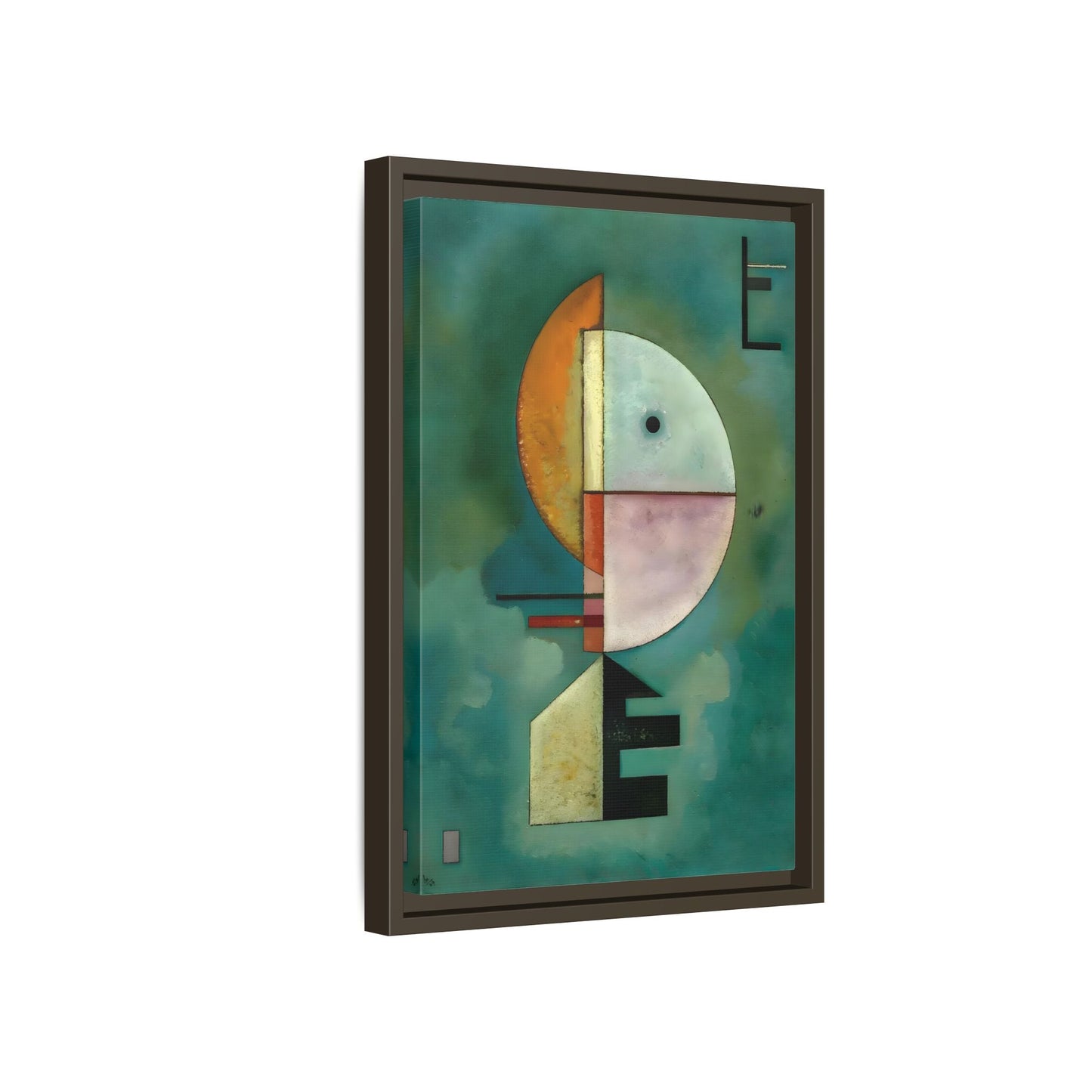 Abstract Geometry Upward Framed Kandinsky Canvas Print
