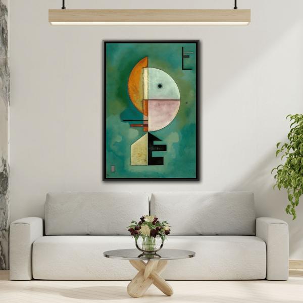 Abstract Geometry Upward Framed Kandinsky Canvas Print