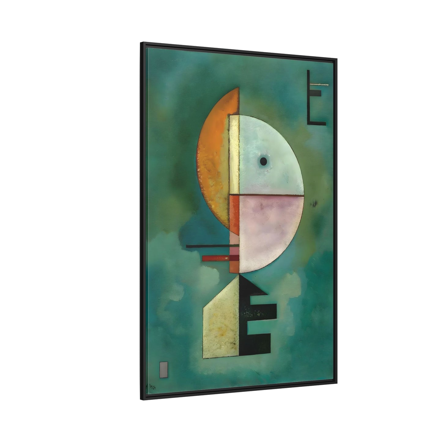 Abstract Geometry Upward Framed Kandinsky Canvas Print