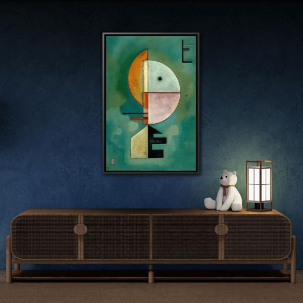 Abstract Geometry Upward Framed Kandinsky Canvas Print