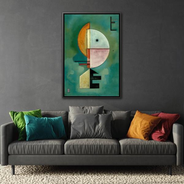 Abstract Geometry Upward Framed Kandinsky Canvas Print