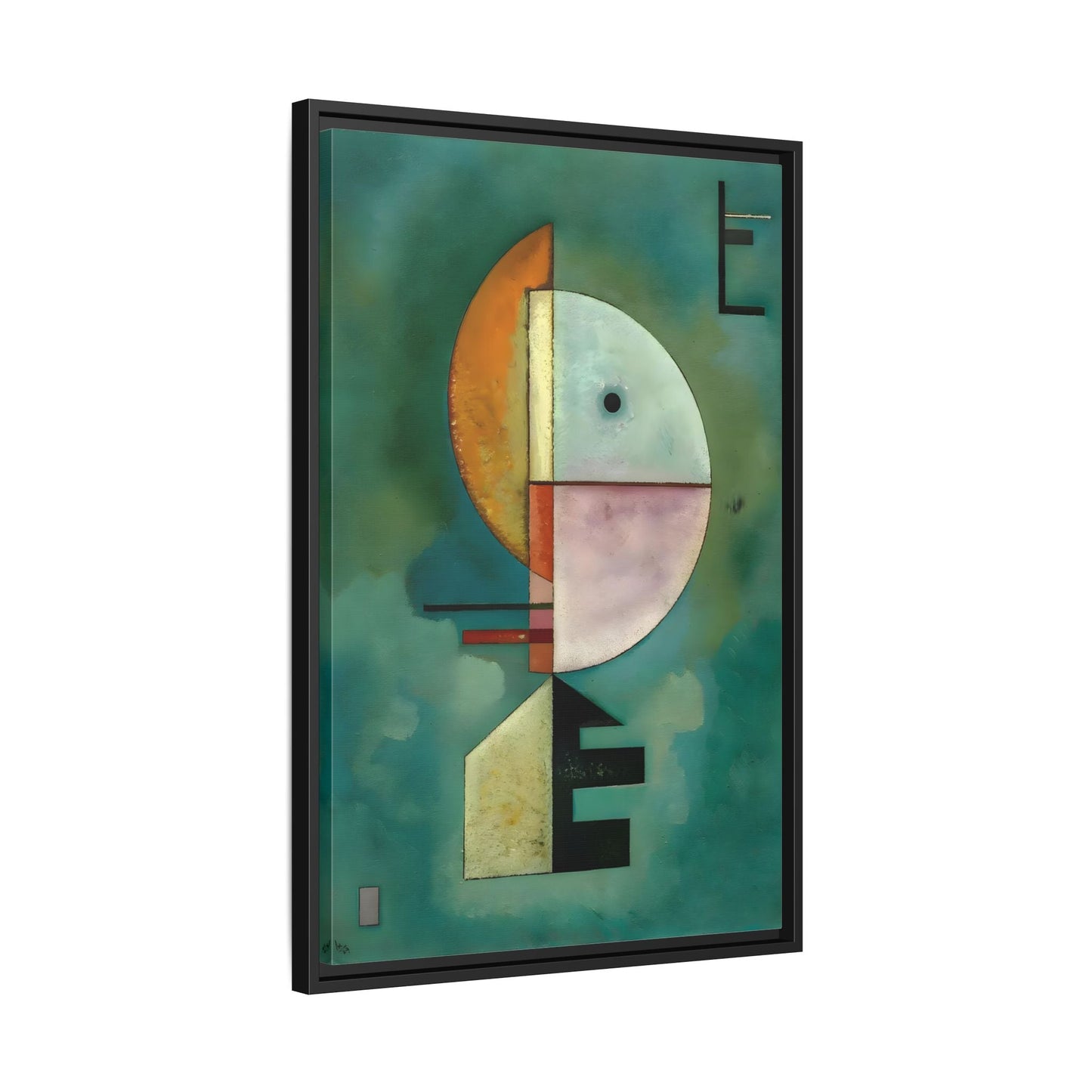 Abstract Geometry Upward Framed Kandinsky Canvas Print