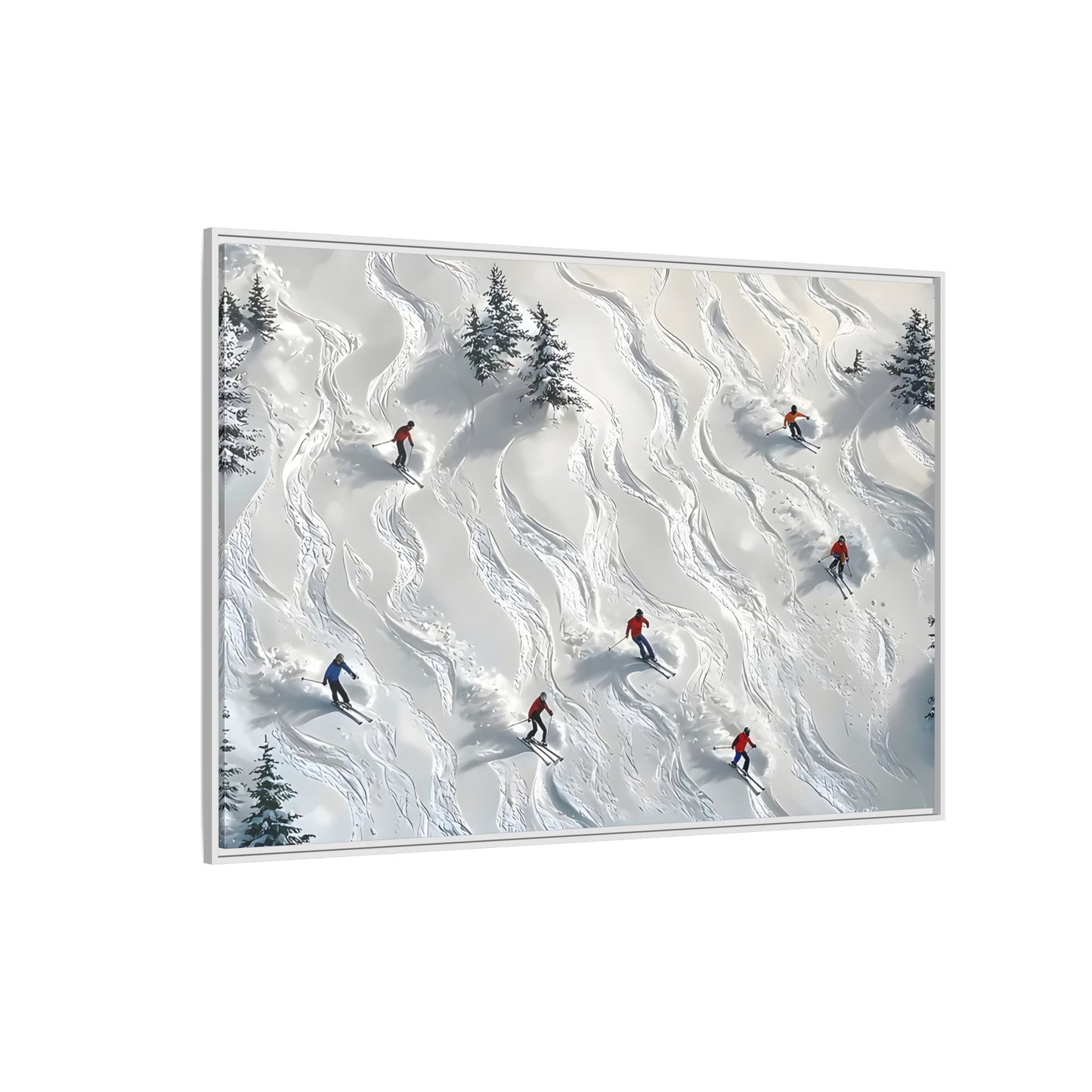 Abstract Large Skiing Sport Canvas Winter Skiers Wall Art Prints