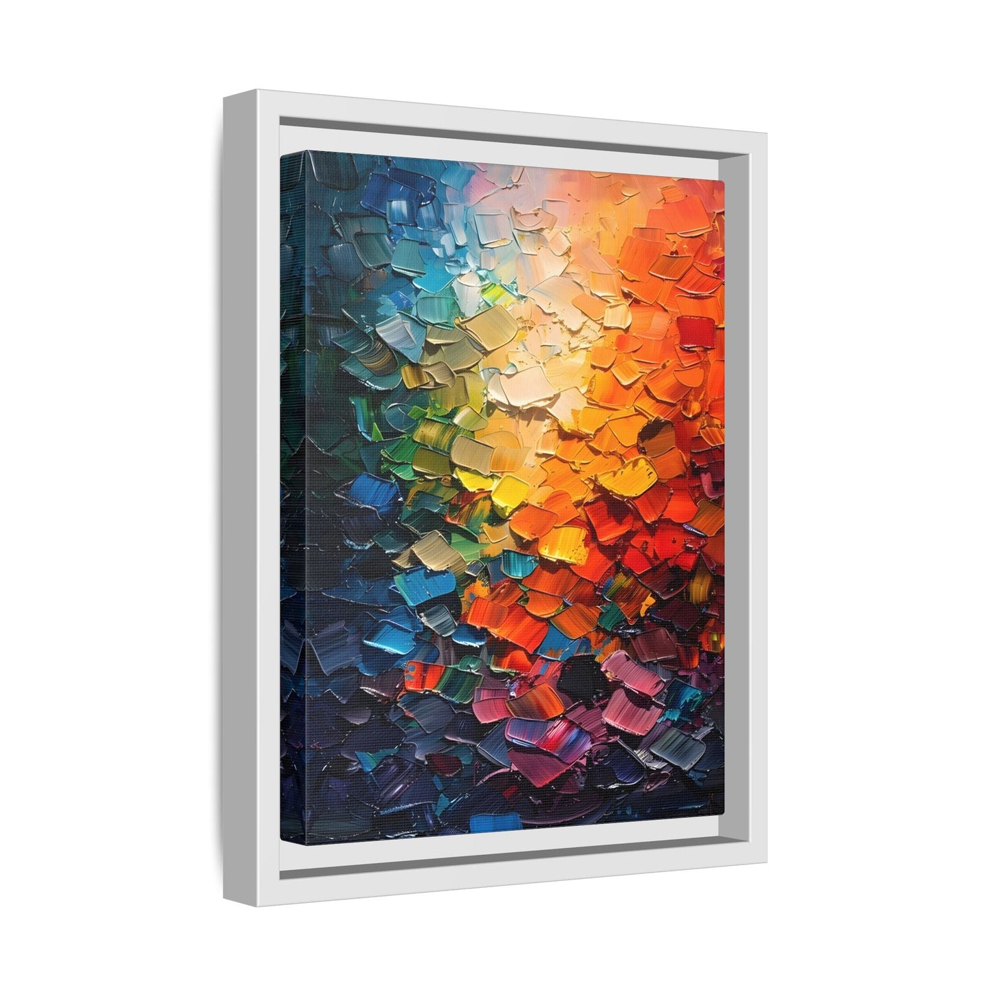 Abstract Multicolor Canvas Palette Knife Wall Art Modern Prints