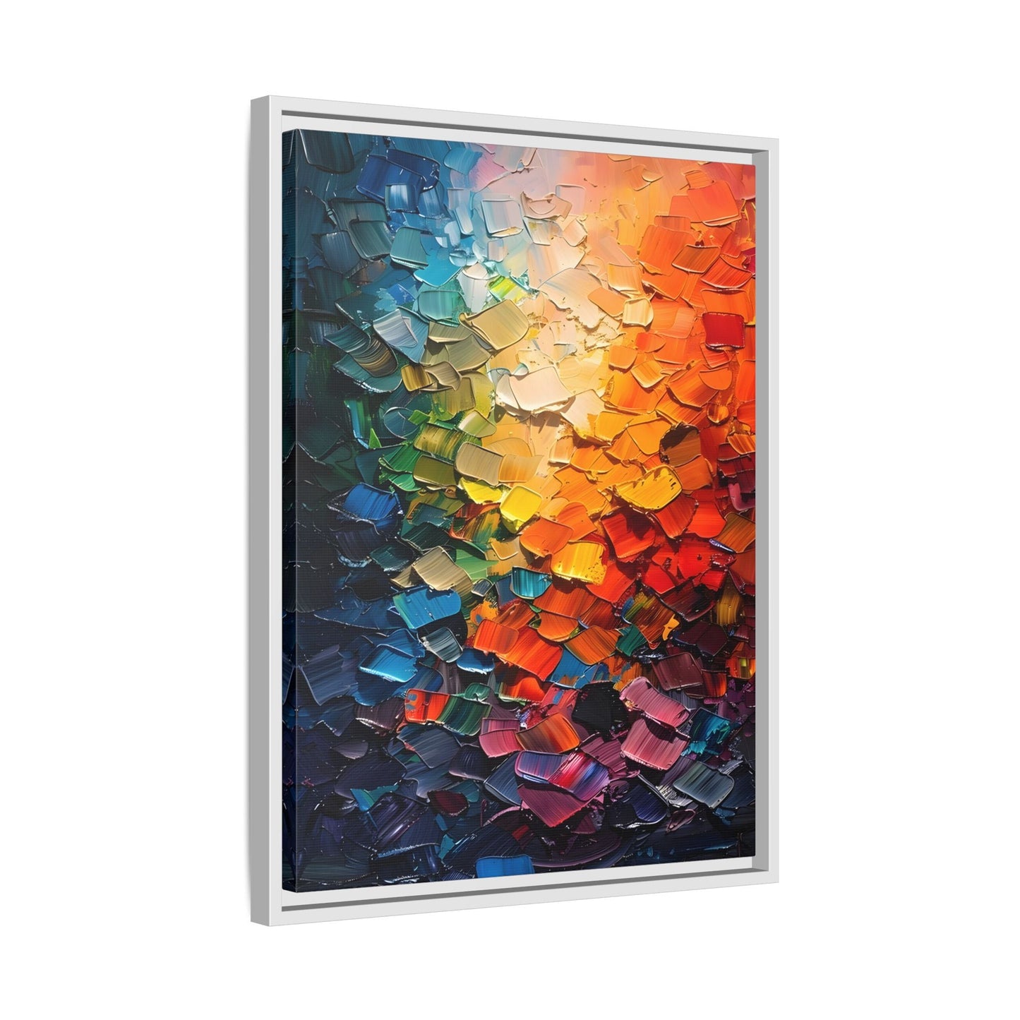Abstract Multicolor Canvas Palette Knife Wall Art Modern Prints