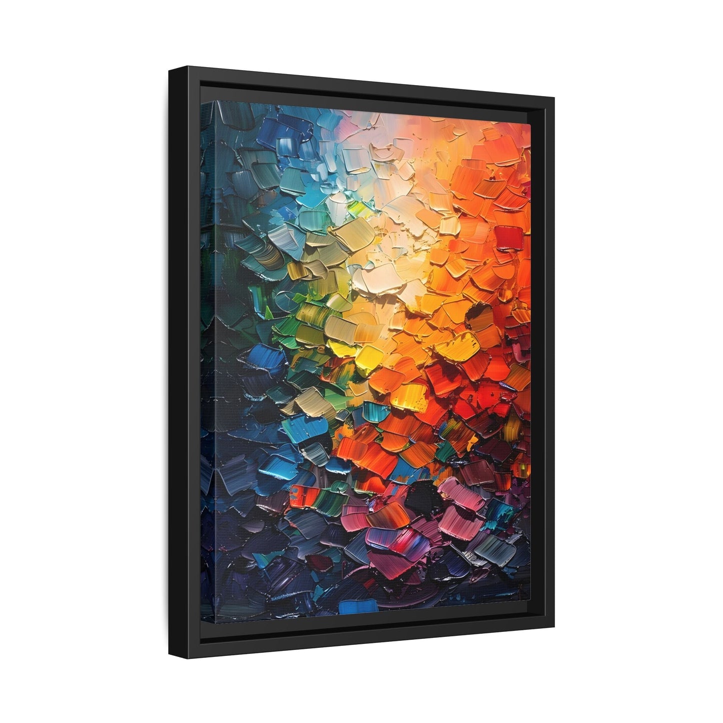 Abstract Multicolor Canvas Palette Knife Wall Art Modern Prints