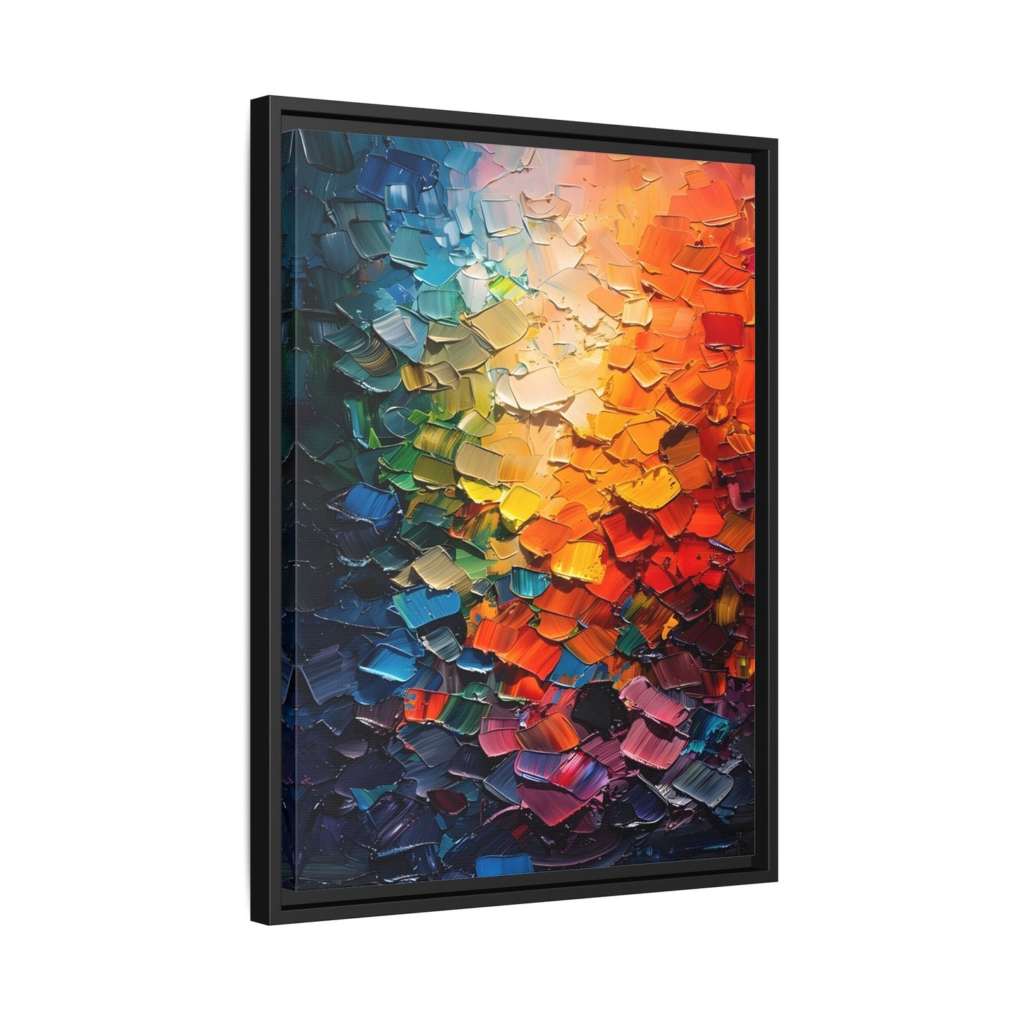 Abstract Multicolor Canvas Palette Knife Wall Art Modern Prints