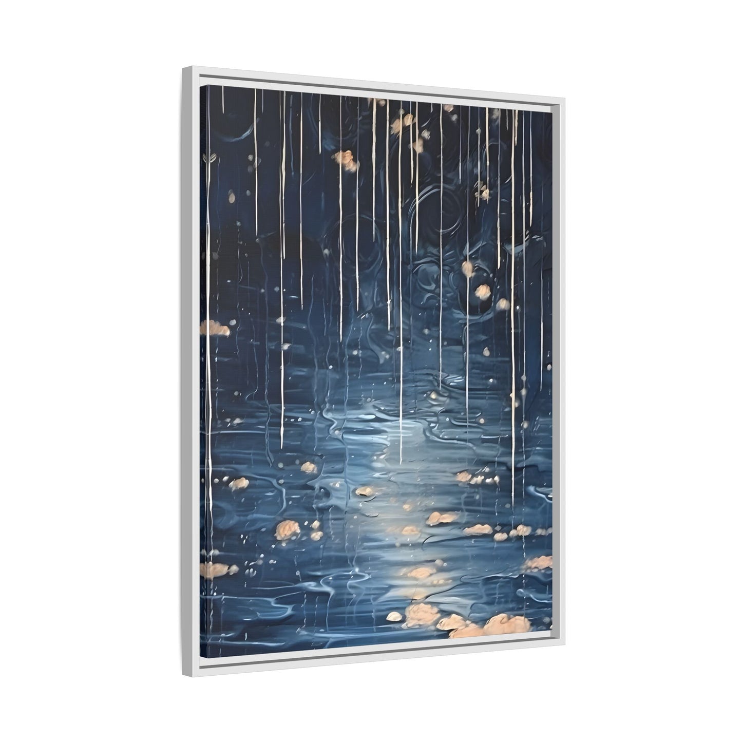Abstract Rainy Night Canvas Wall Art - Minimalist Artwork Decor
