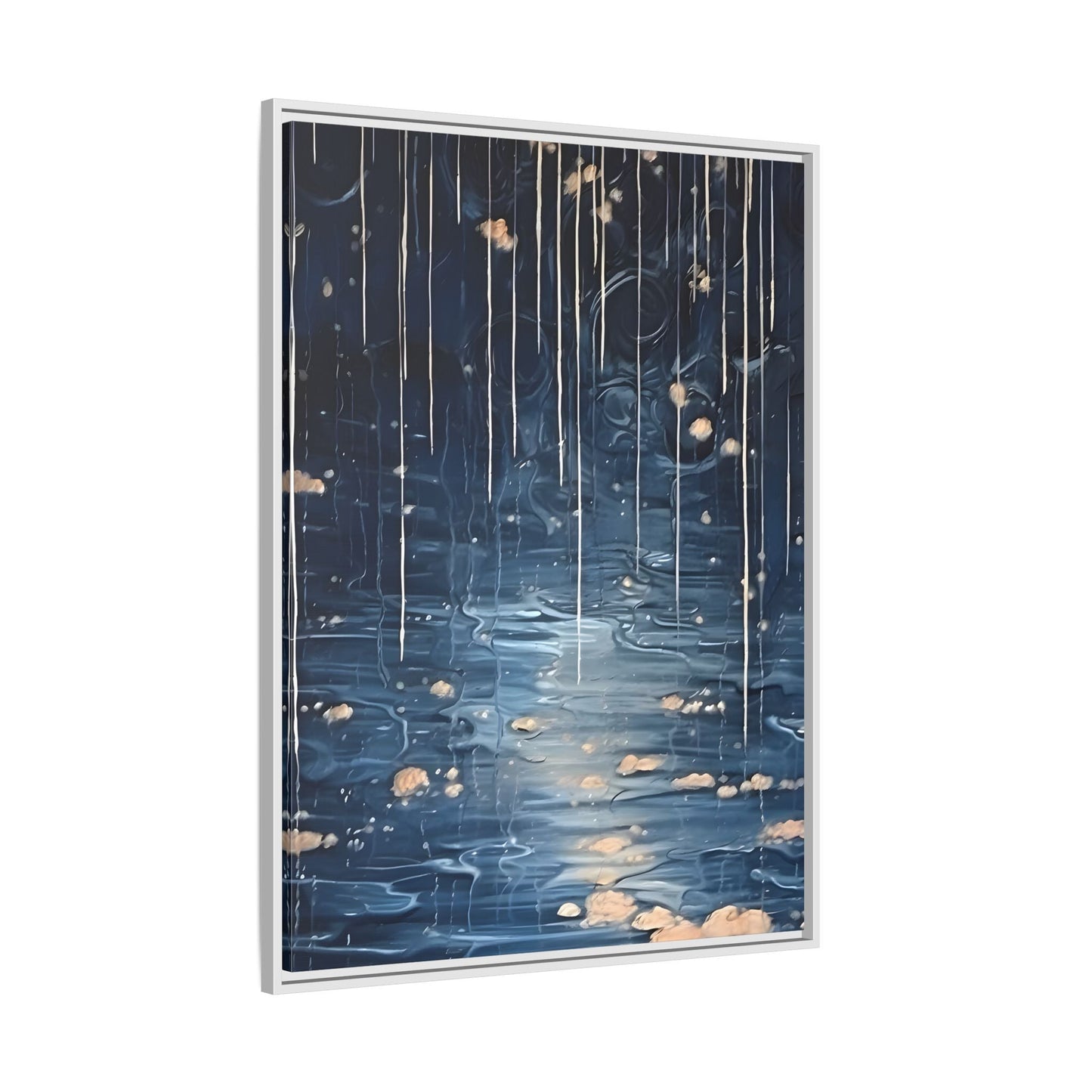 Abstract Rainy Night Canvas Wall Art - Minimalist Artwork Decor