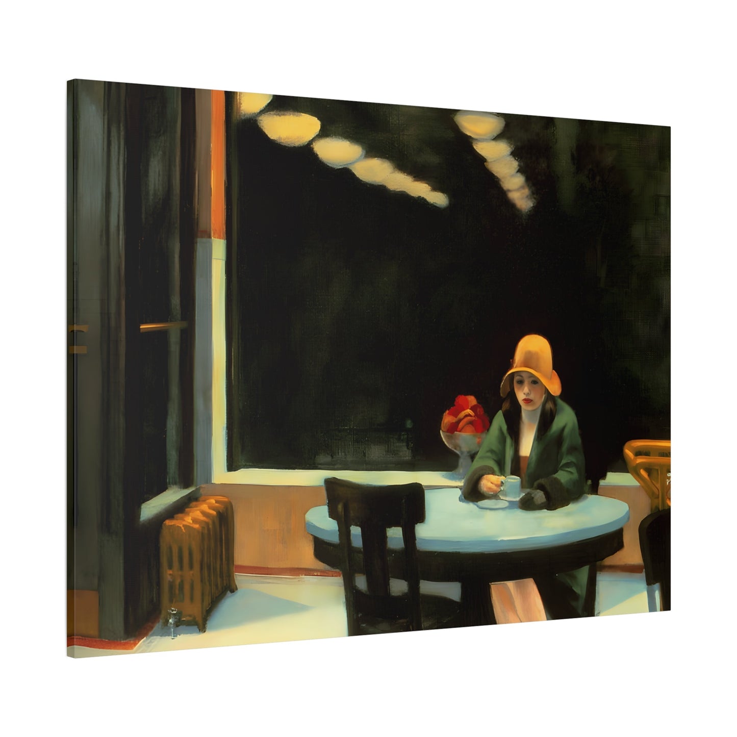 Automat Hopper Canvas Wall Decor - Large Cafe Art Print