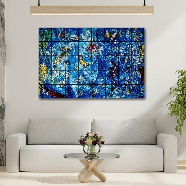 Blue Window Canvas Print - Large Chagall Wall Art Reproduction