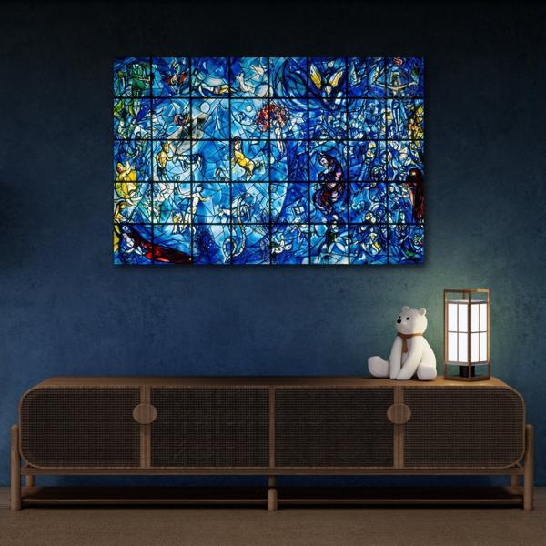 Blue Window Canvas Print - Large Chagall Wall Art Reproduction