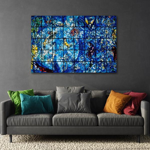Blue Window Canvas Print - Large Chagall Wall Art Reproduction