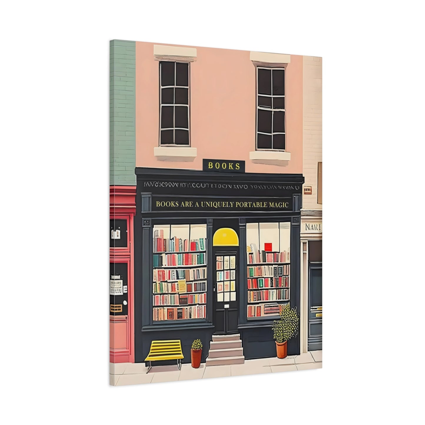 Bookstore Wall Art Canvas - Bookshop Reading New York Books Print