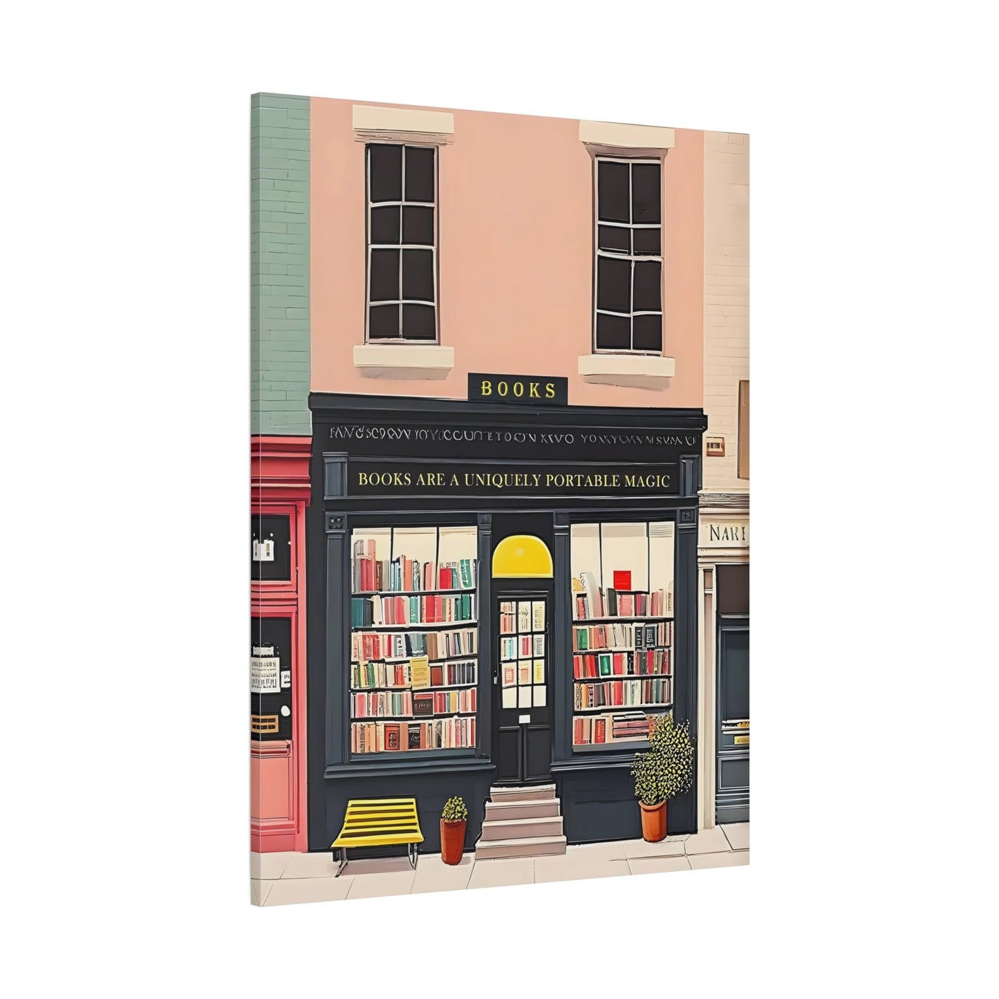 Bookstore Wall Art Canvas - Bookshop Reading New York Books Print