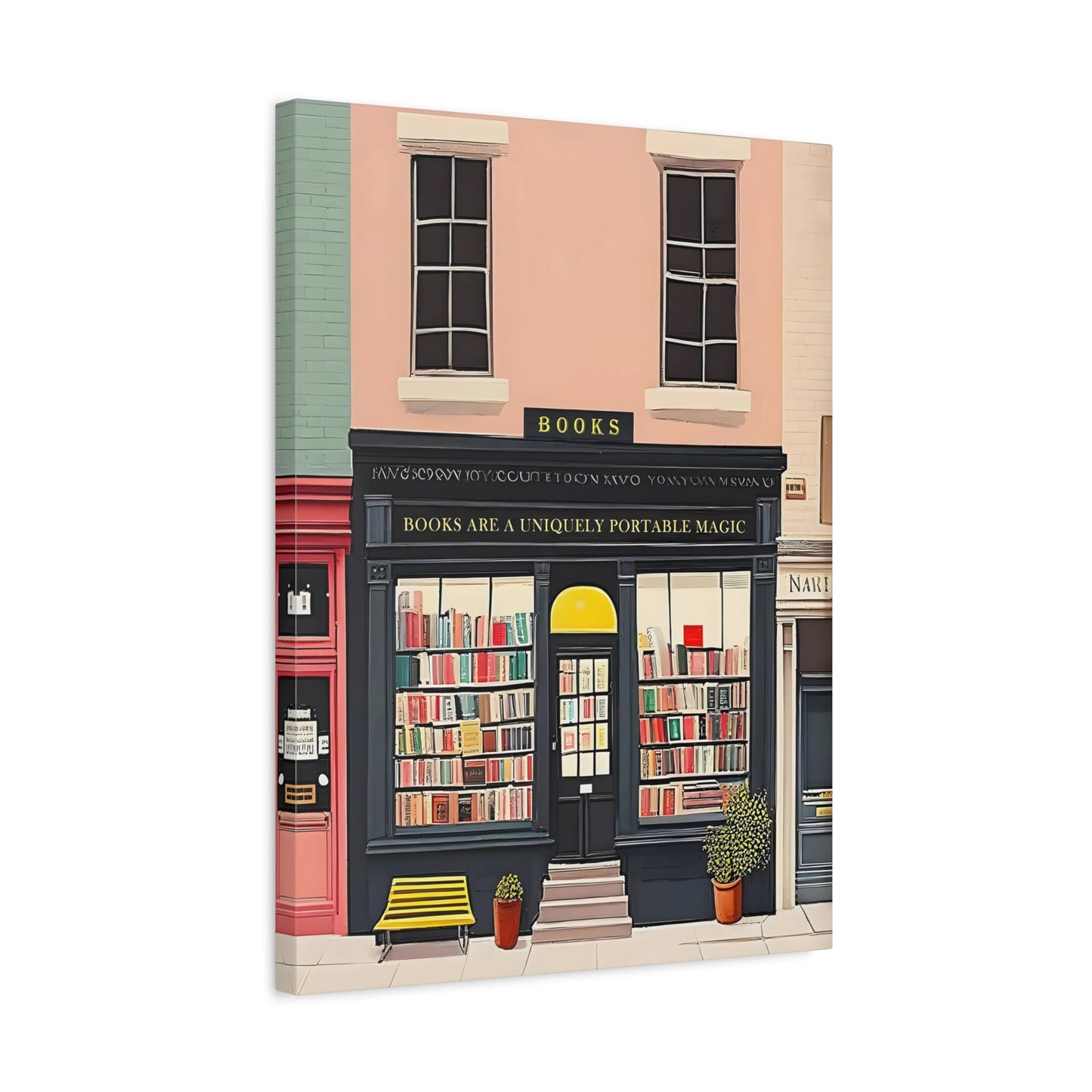 Bookstore Wall Art Canvas - Bookshop Reading New York Books Print