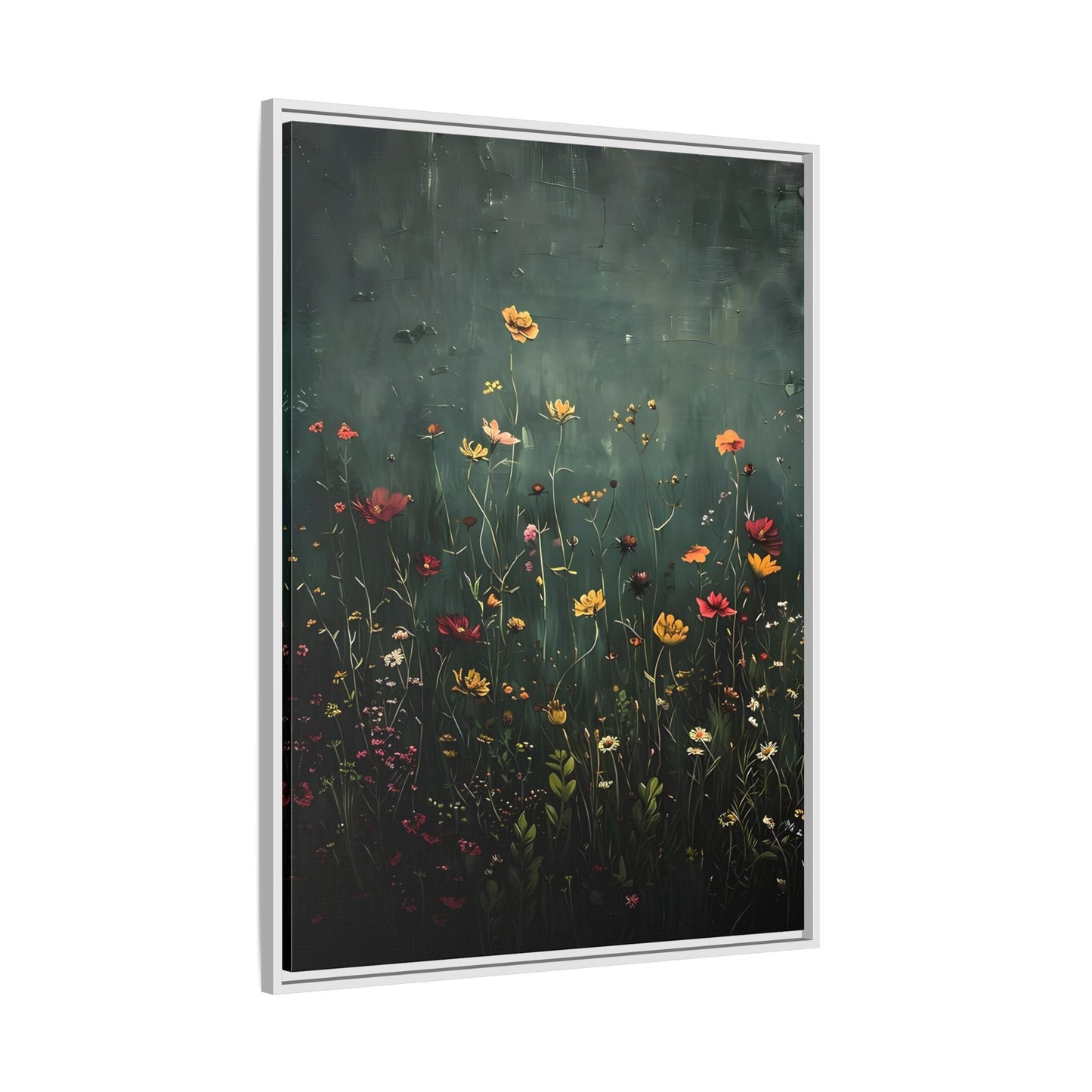 Botanical Floral Wildflower Green Canvas Vintage Vintage Wall Art