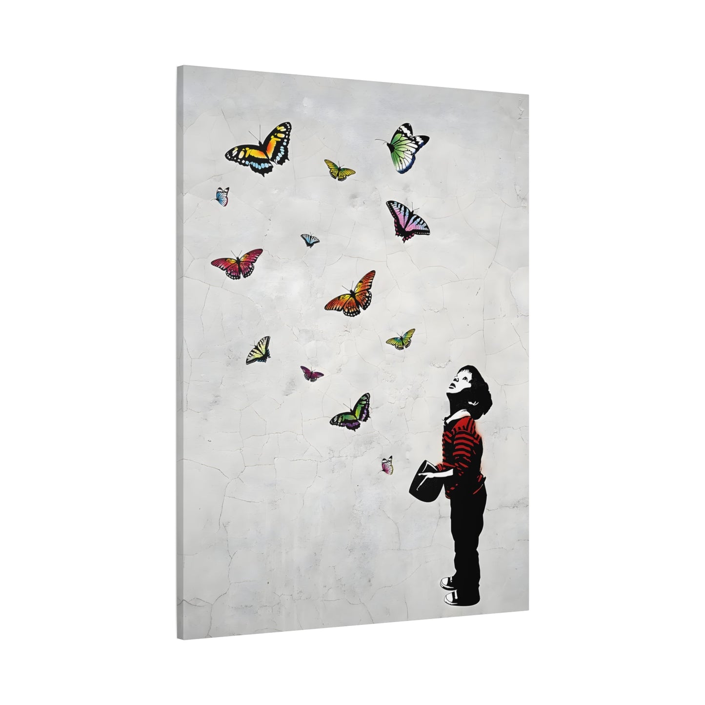 Butterfly Boy Banksy Canvas Street Graffiti Wall Art Prints