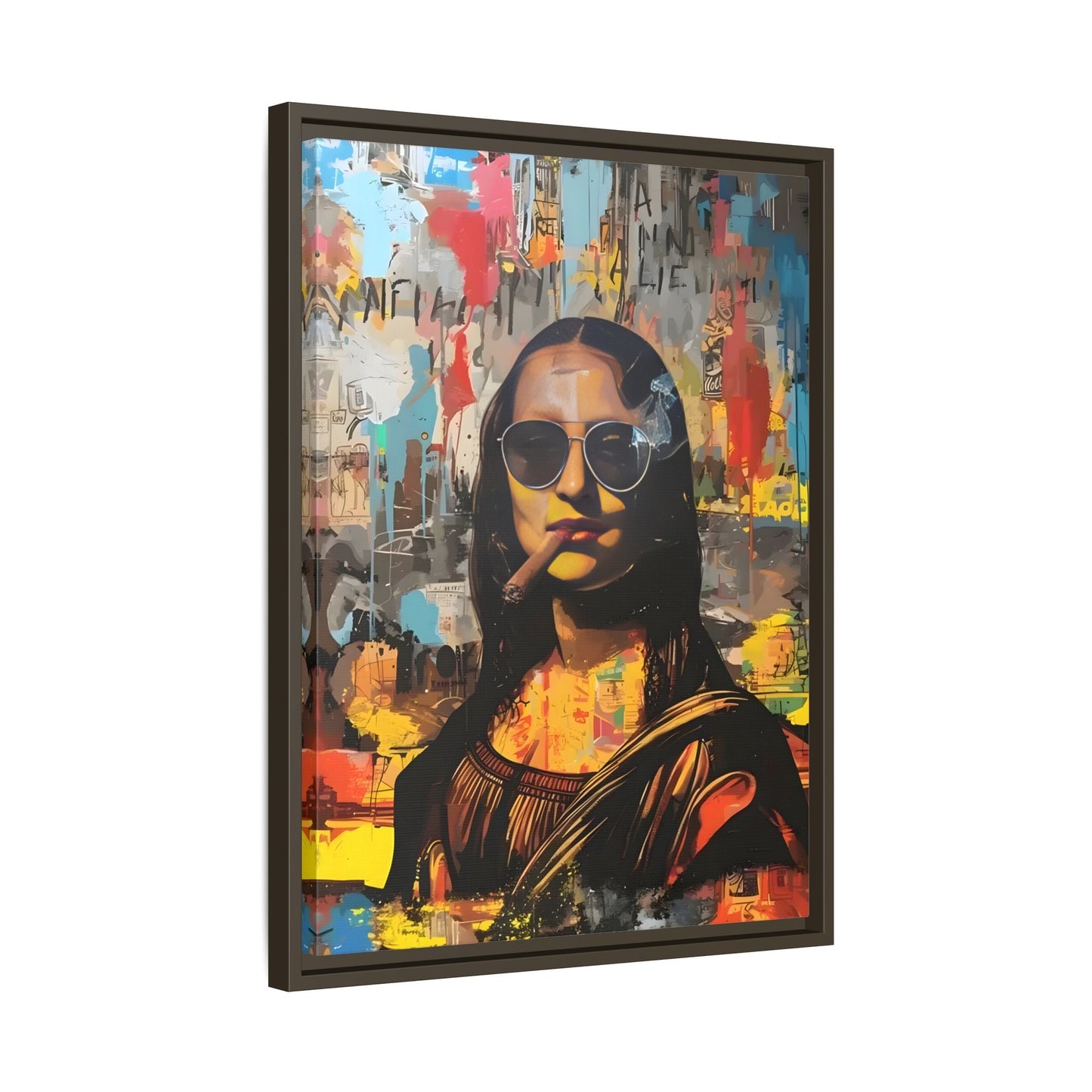 Canvas Mona Lisa Wall Art Print, Fashionable Retro Bar Decor