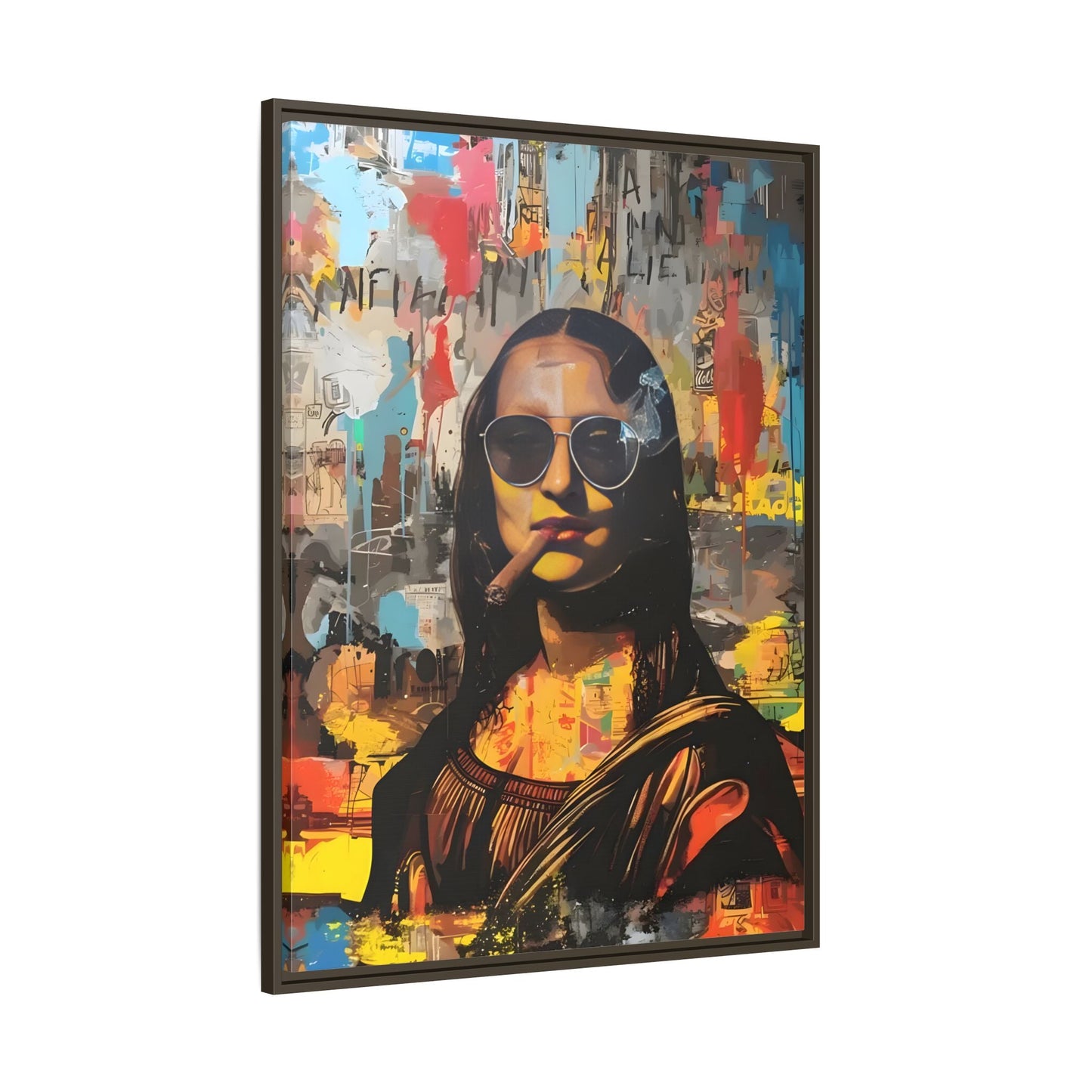 Canvas Mona Lisa Wall Art Print, Fashionable Retro Bar Decor
