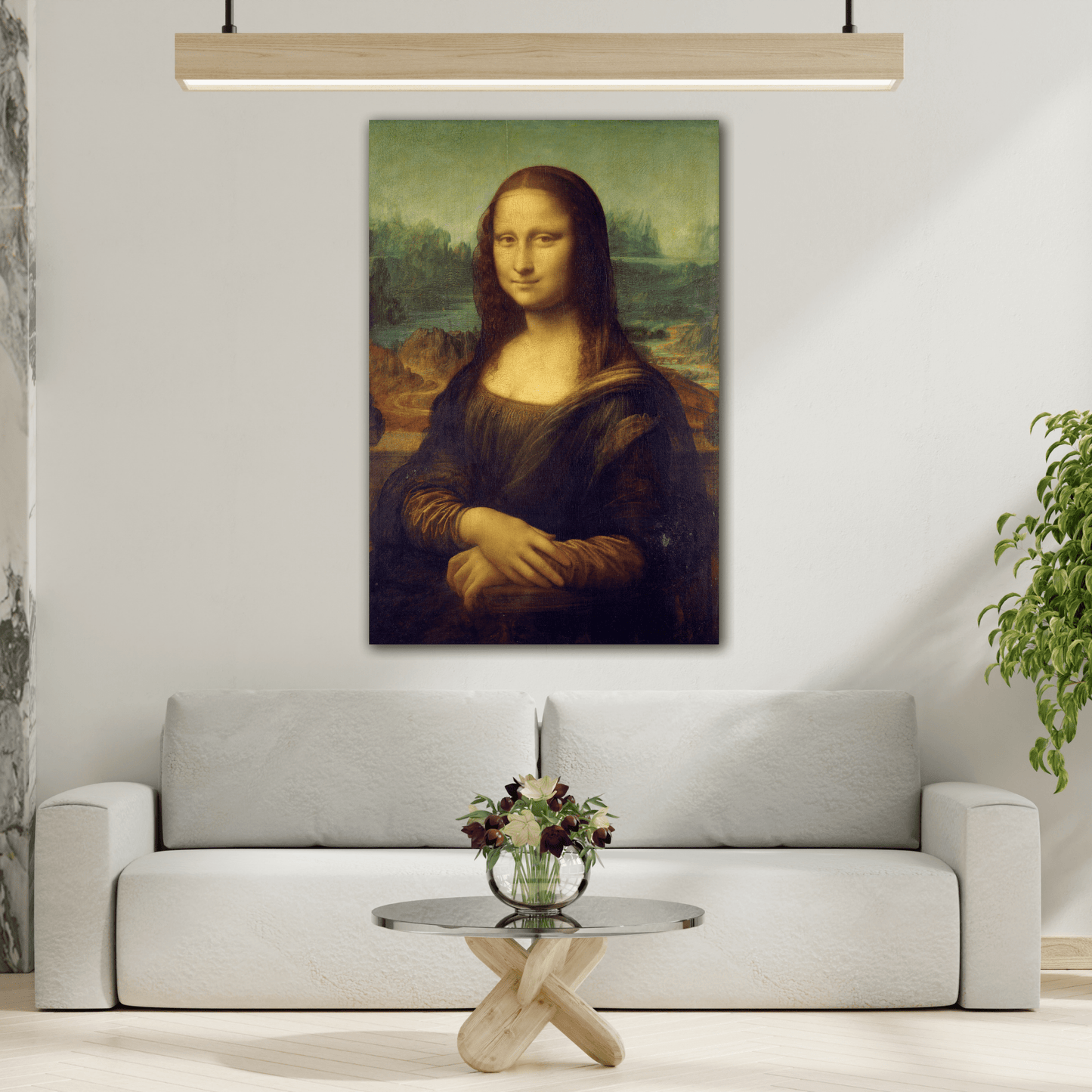 Canvas Mona Lisa Wall Art Print Reproduction