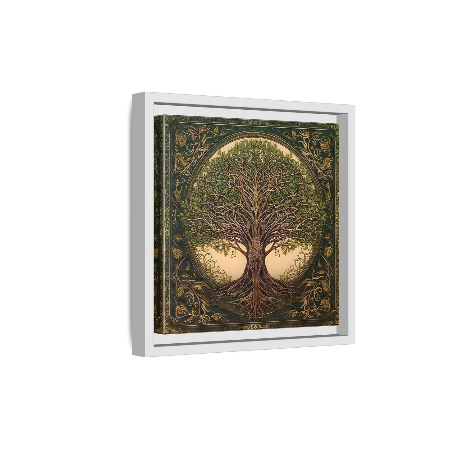 Canvas Print, Framed Tree of Life Mandala, Celtic Wall Art