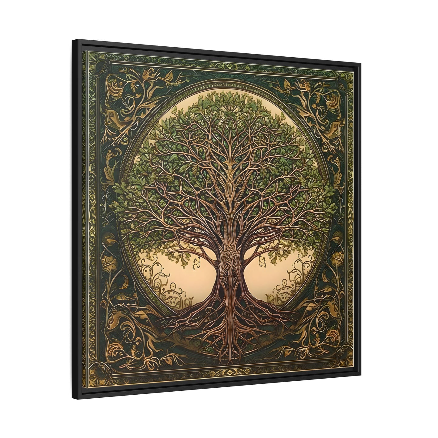 Canvas Print, Framed Tree of Life Mandala, Celtic Wall Art