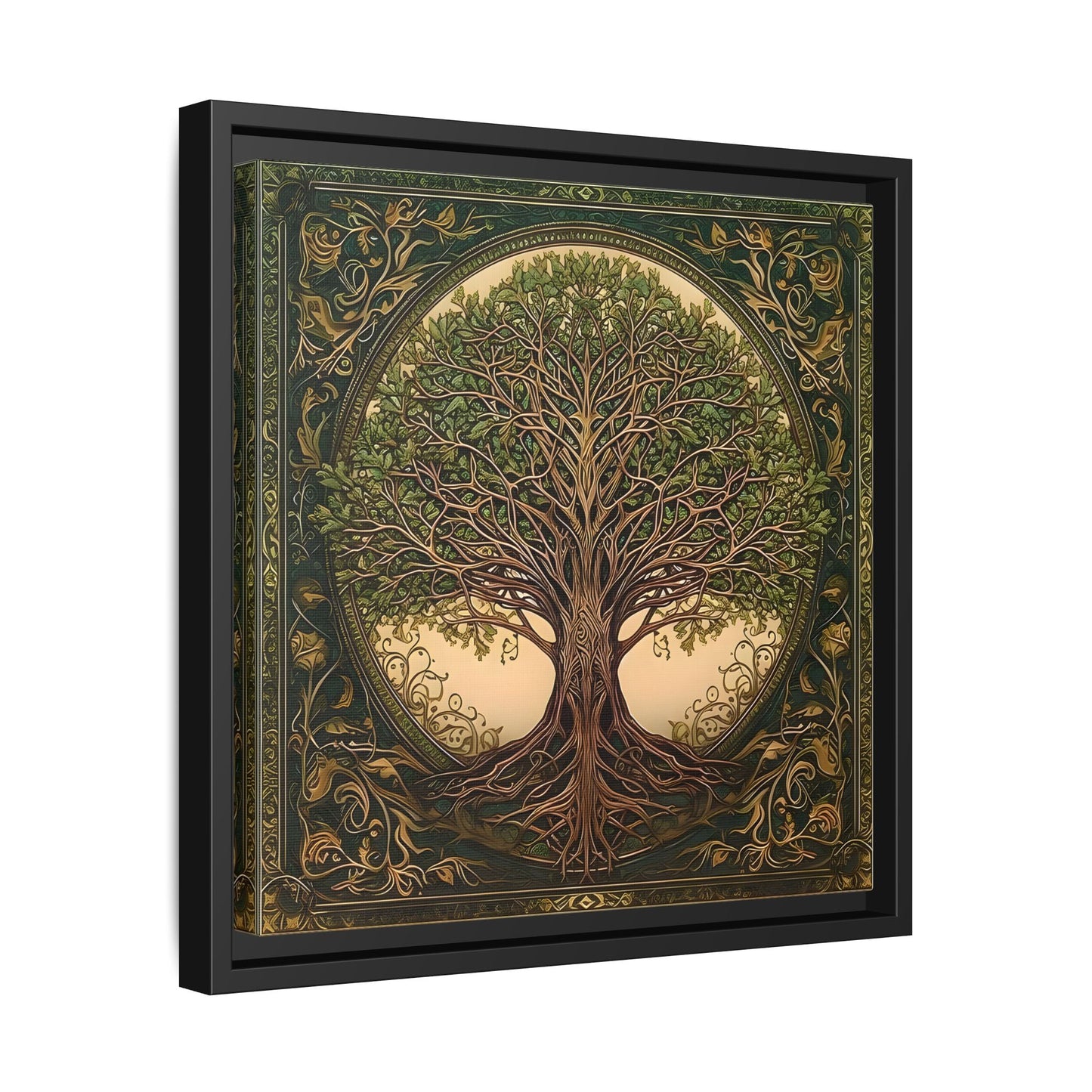 Canvas Print, Framed Tree of Life Mandala, Celtic Wall Art