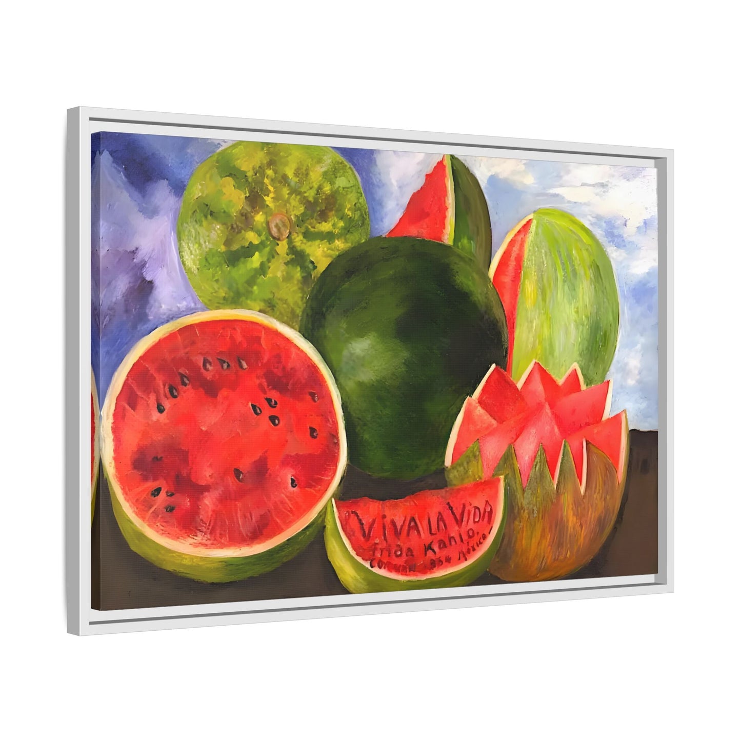 Canvas Prints Viva la Vida Kahlo Fruits Wall Art