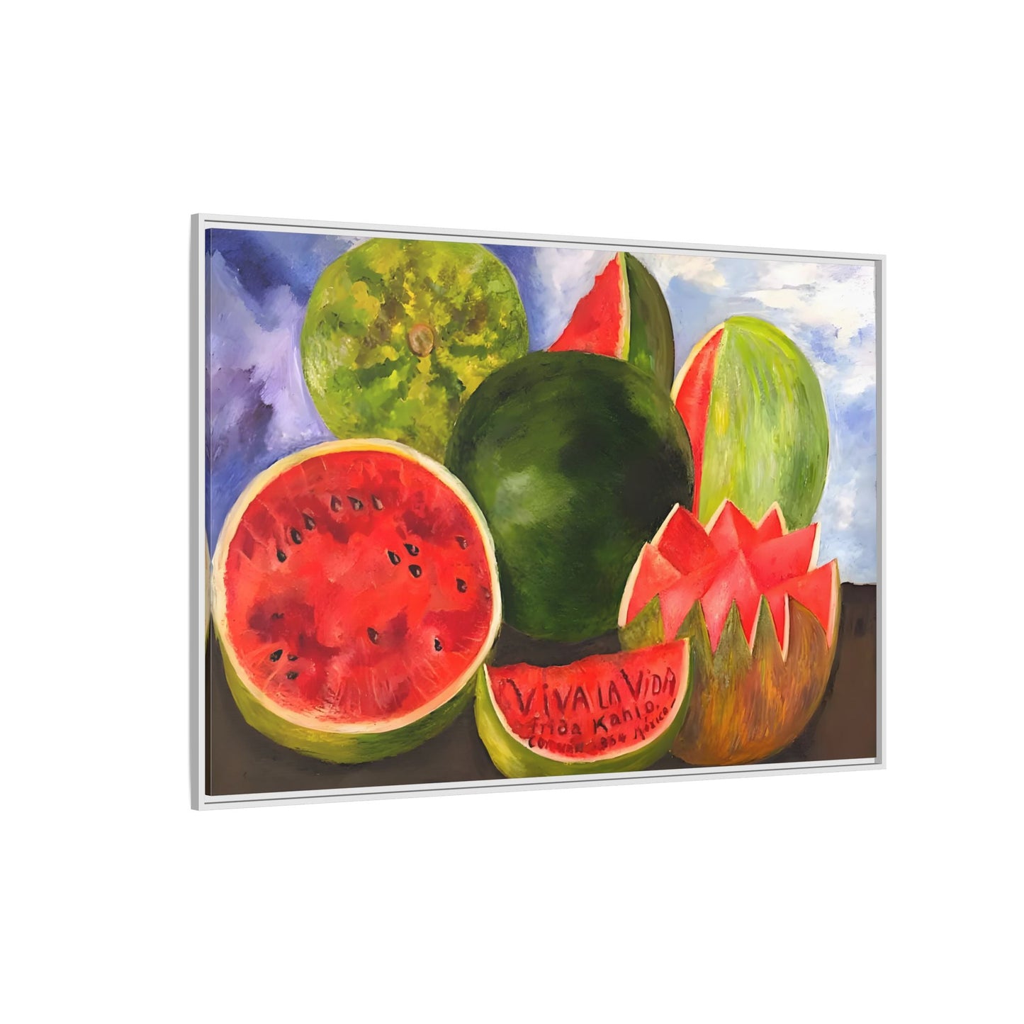 Canvas Prints Viva la Vida Kahlo Fruits Wall Art