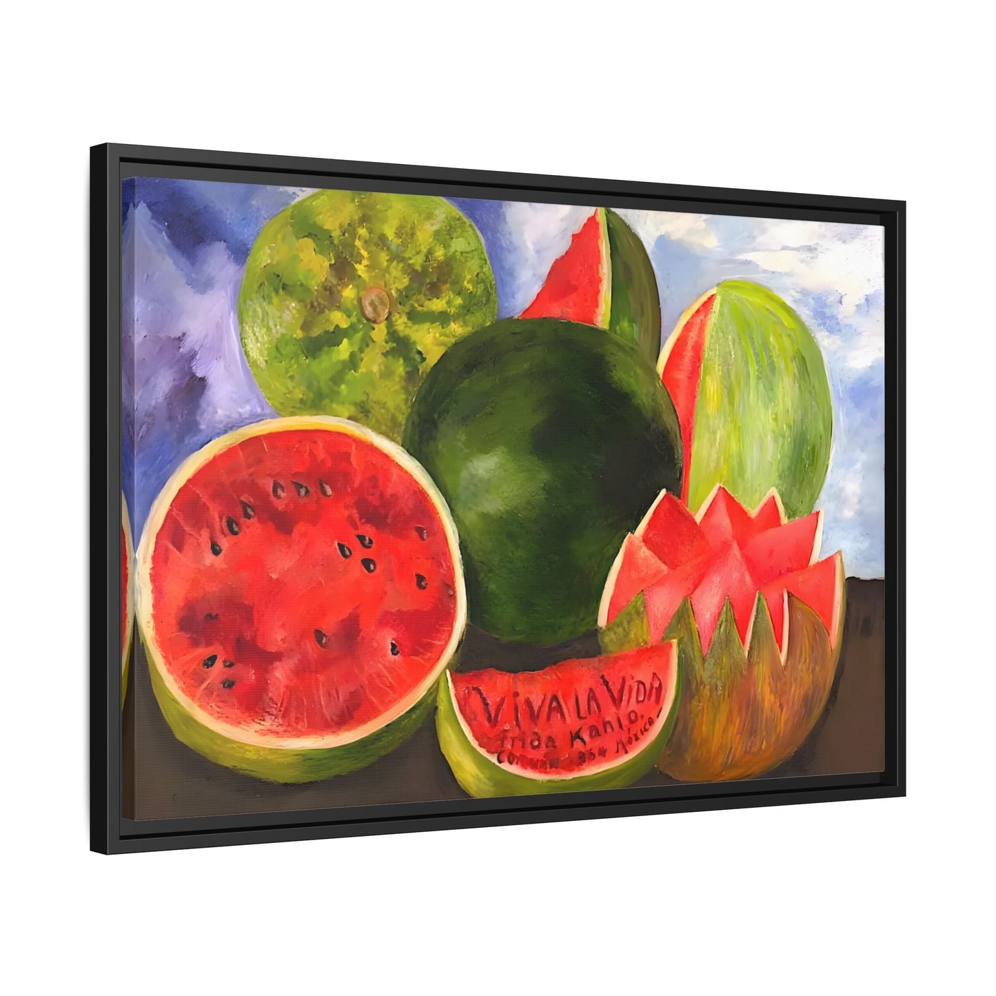 Canvas Prints Viva la Vida Kahlo Fruits Wall Art