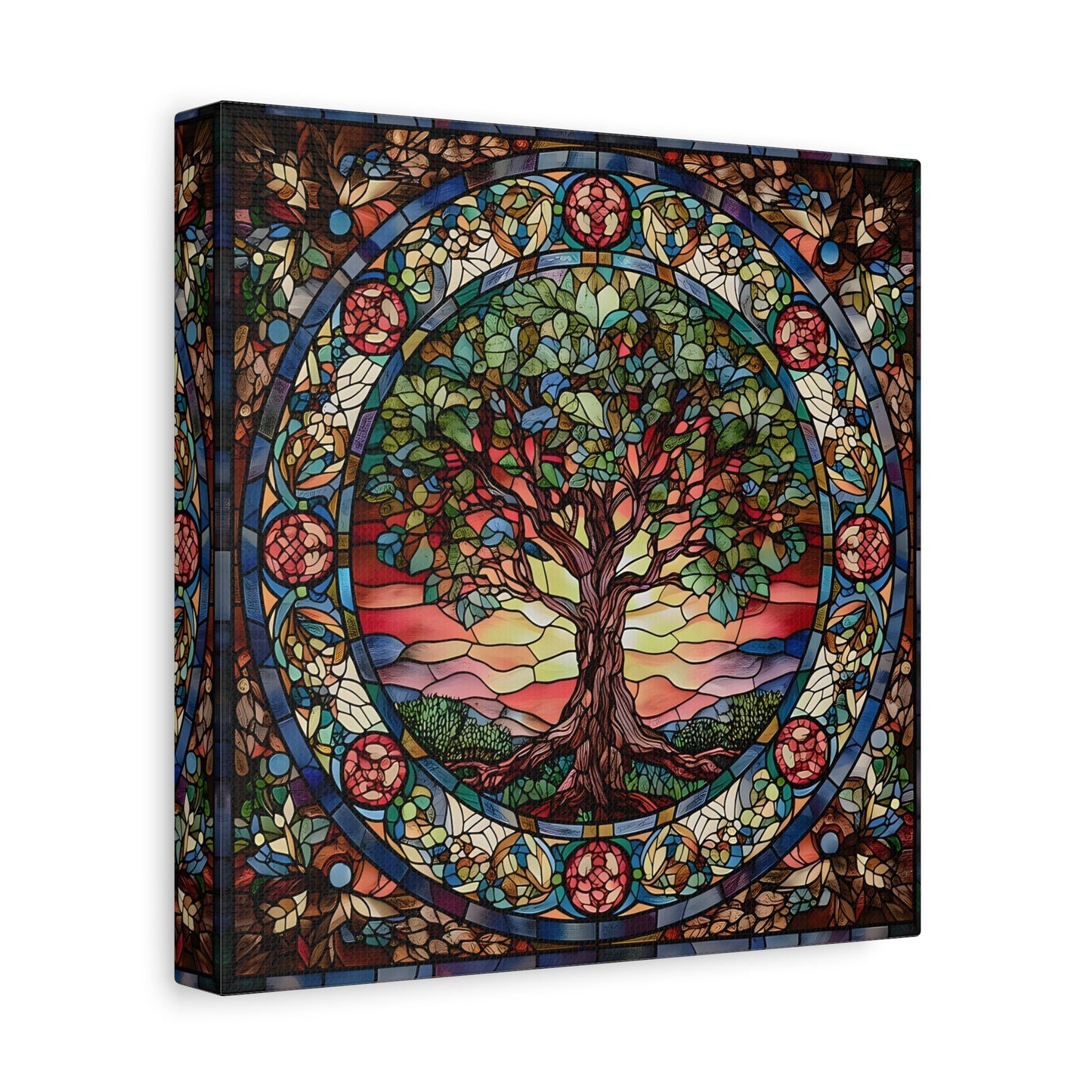 Canvas Tree of Life Celtic Wall Art - Norse Mythology Yggdrasil Print