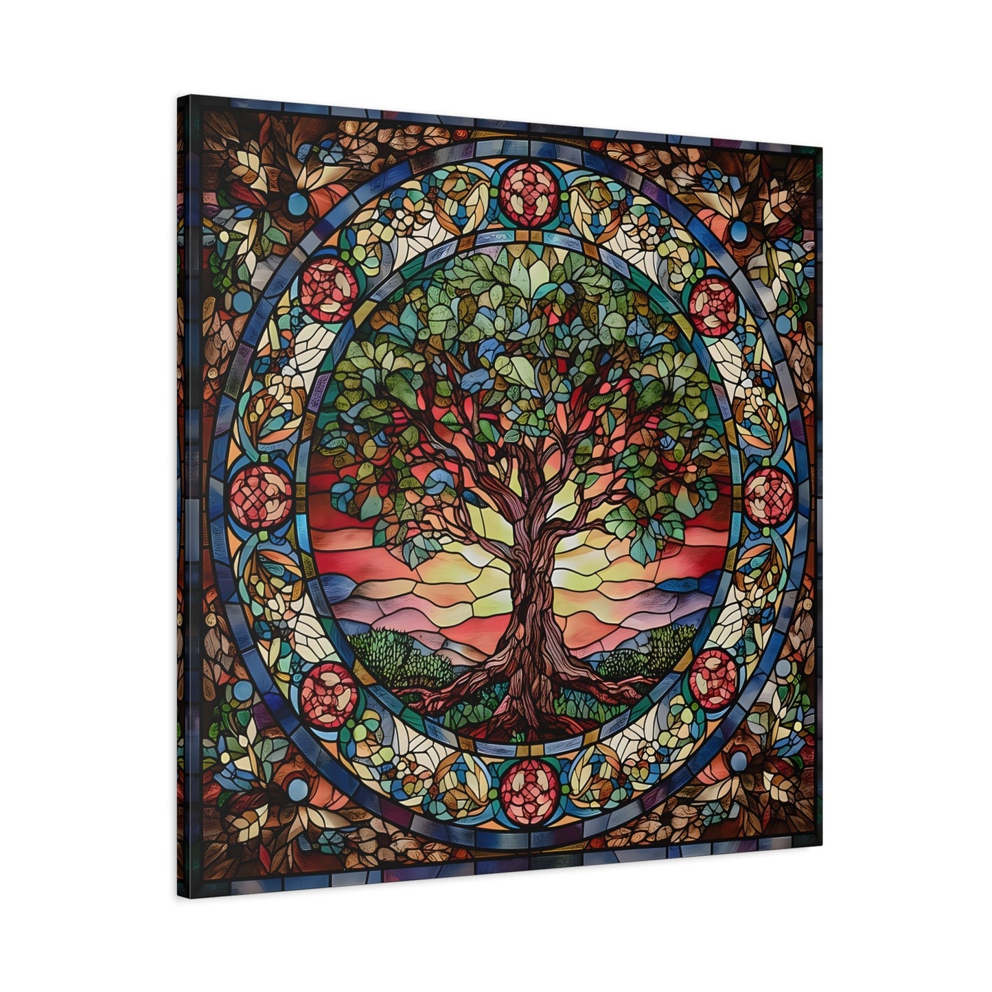Canvas Tree of Life Celtic Wall Art - Norse Mythology Yggdrasil Print