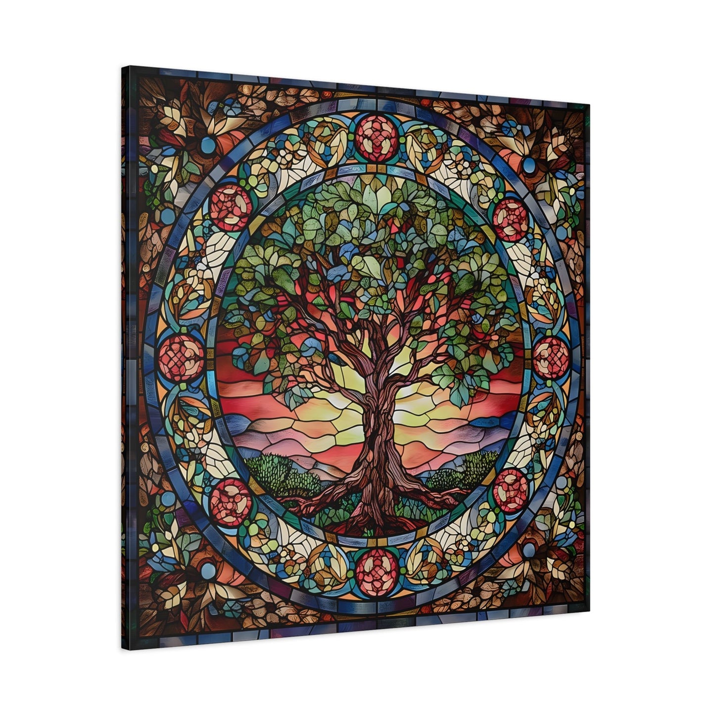 Canvas Tree of Life Celtic Wall Art - Norse Mythology Yggdrasil Print