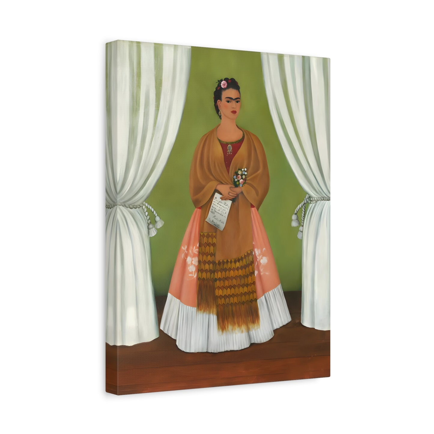 Canvas Wall Art Print - Portrait to Leon Trotsky Kahlo Reproduction