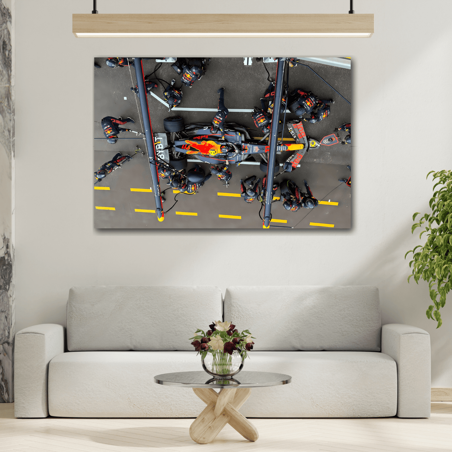 Car Racing Canvas Wall Art Man Cave Decor Print