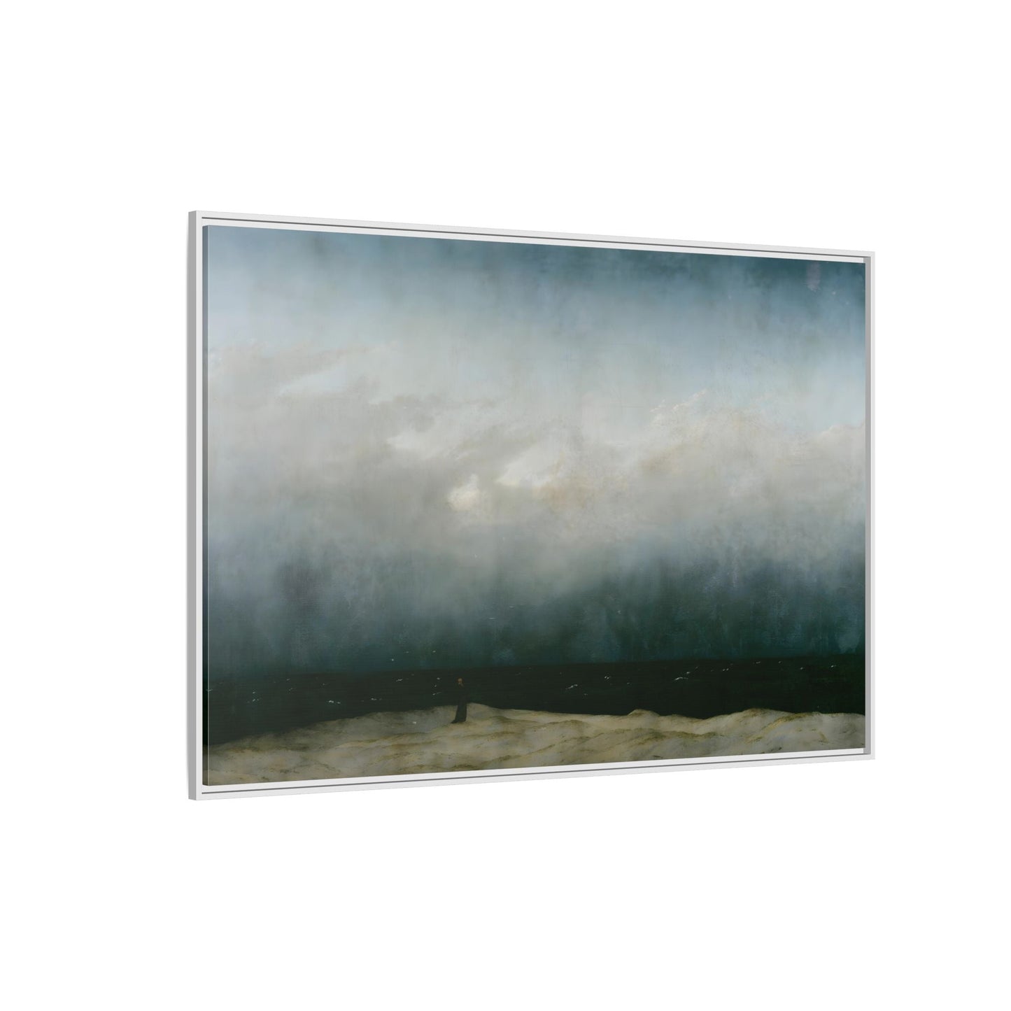 Caspar David Friedrich Monk by the Sea - Framed Canvas Painting Print
