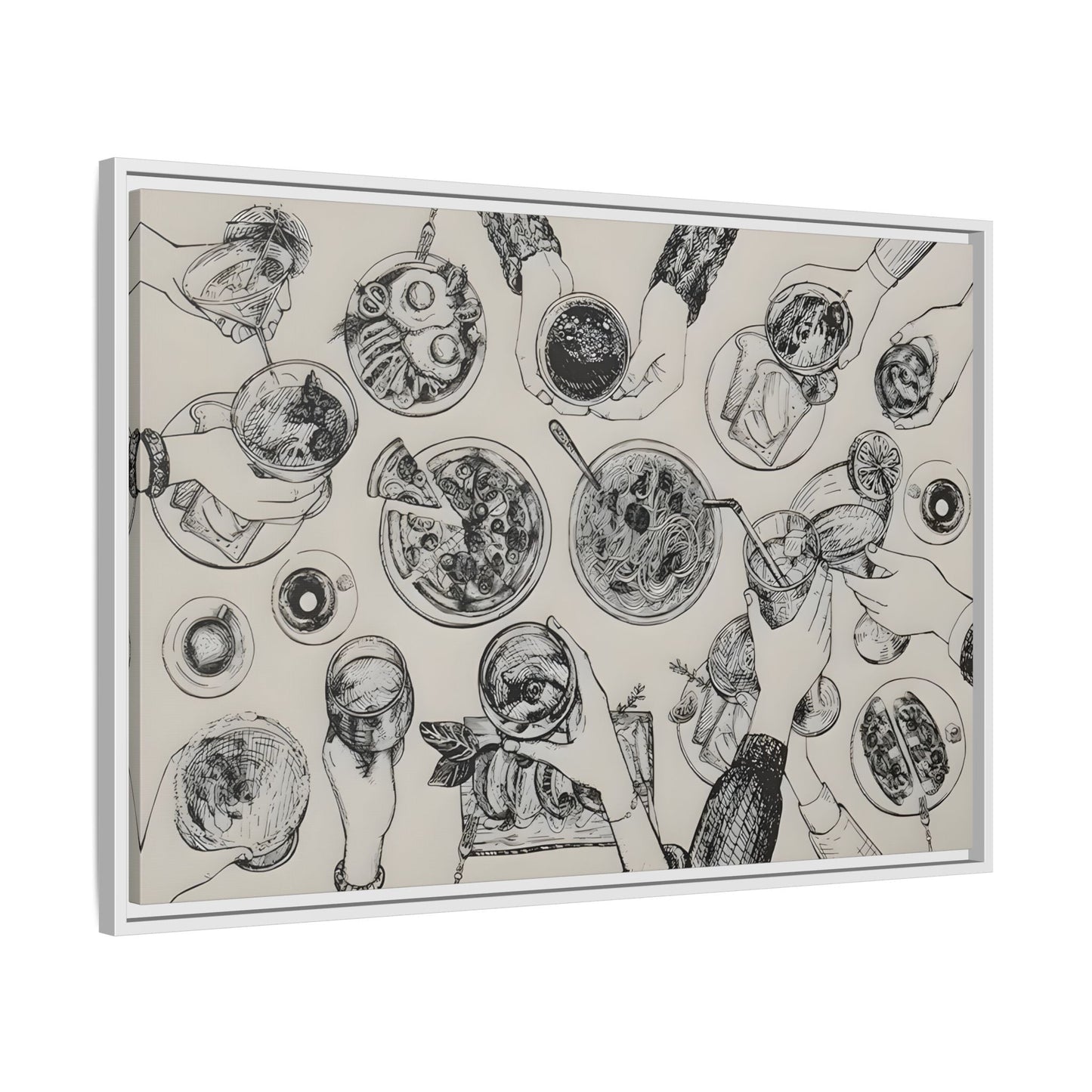 Cheers Cocktail Bar Cart Wall Art Canvas Print, Trendy Kitchen Decor