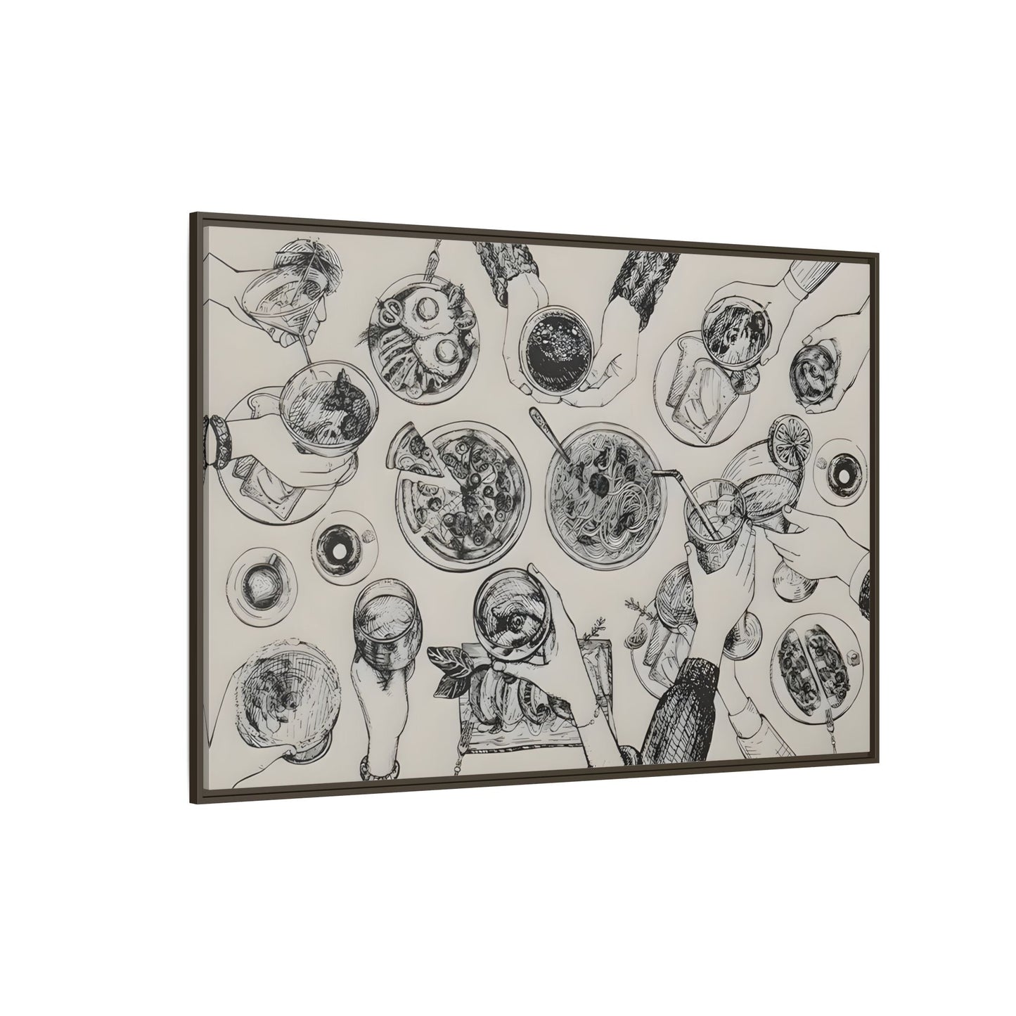 Cheers Cocktail Bar Cart Wall Art Canvas Print, Trendy Kitchen Decor