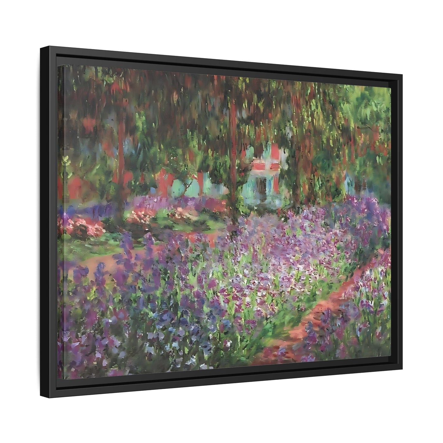 Claude Monet Artists Garden Giverny - Colorful Canvas Wall Art Decor Print