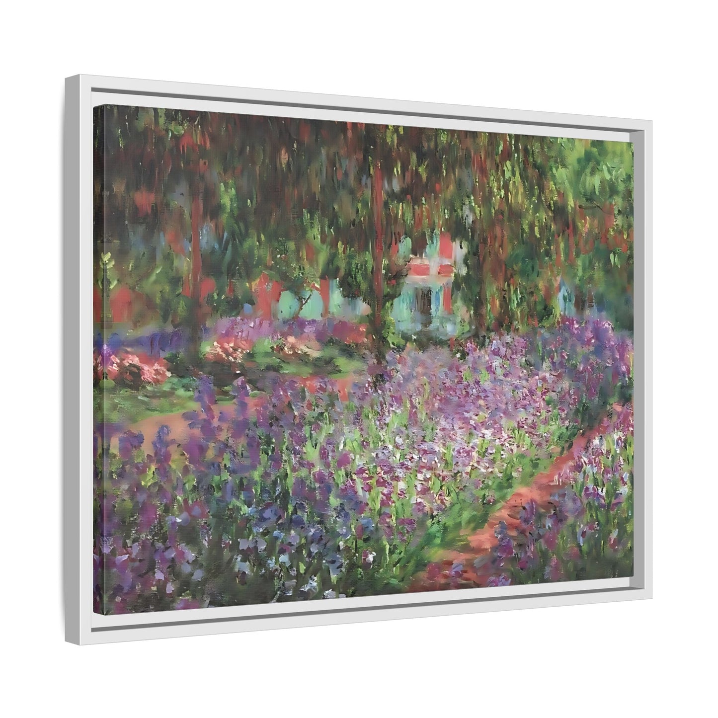 Claude Monet Artists Garden Giverny - Colorful Canvas Wall Art Decor Print