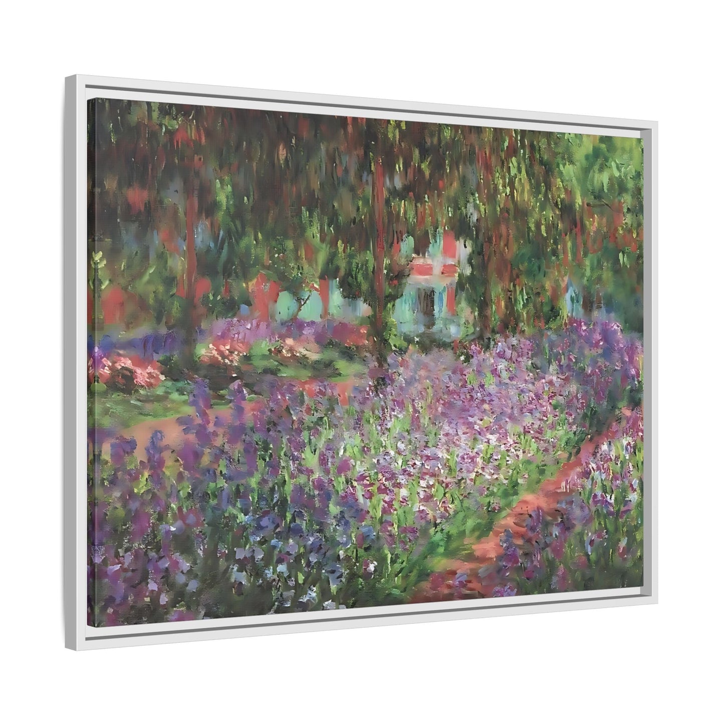 Claude Monet Artists Garden Giverny - Colorful Canvas Wall Art Decor Print