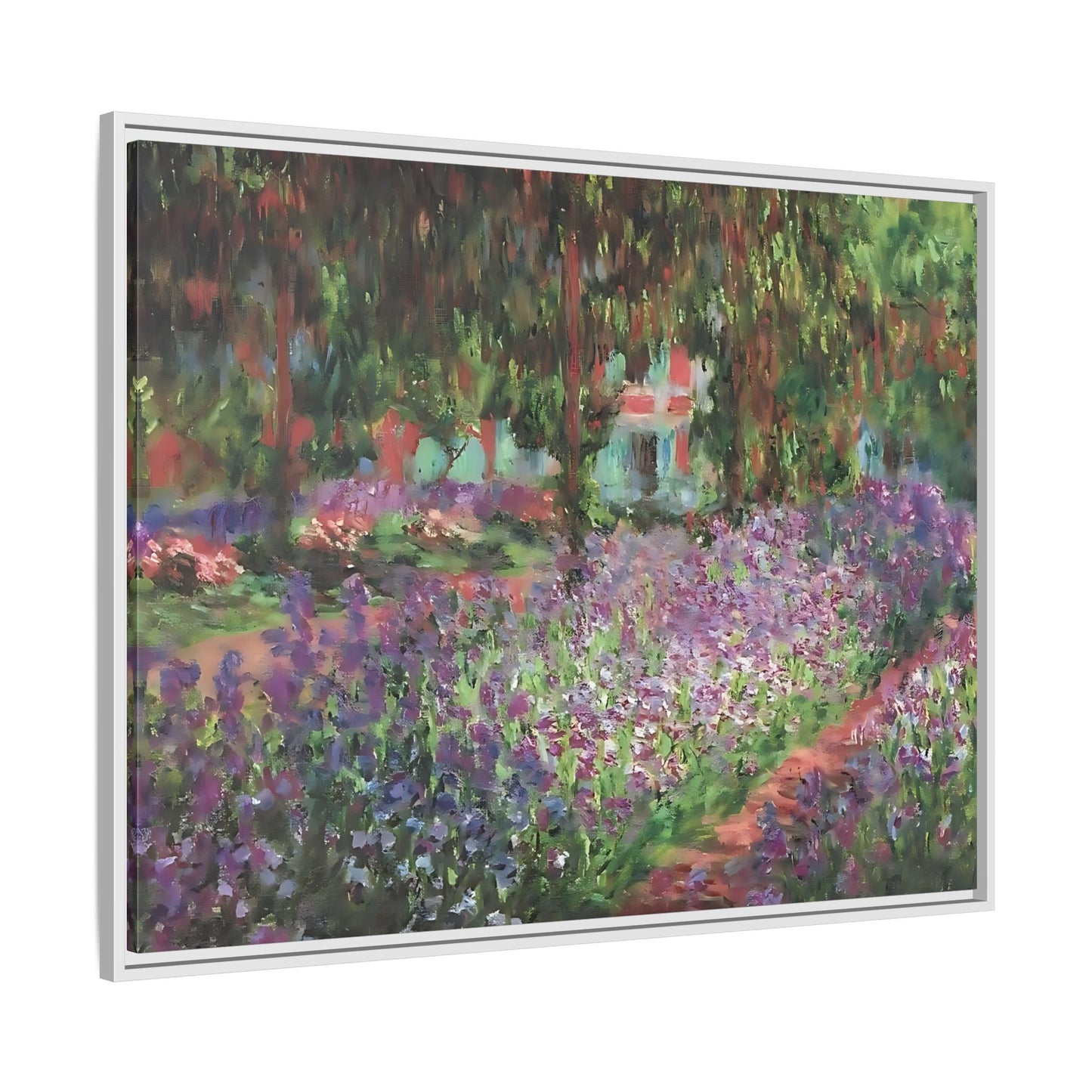 Claude Monet Artists Garden Giverny - Colorful Canvas Wall Art Decor Print