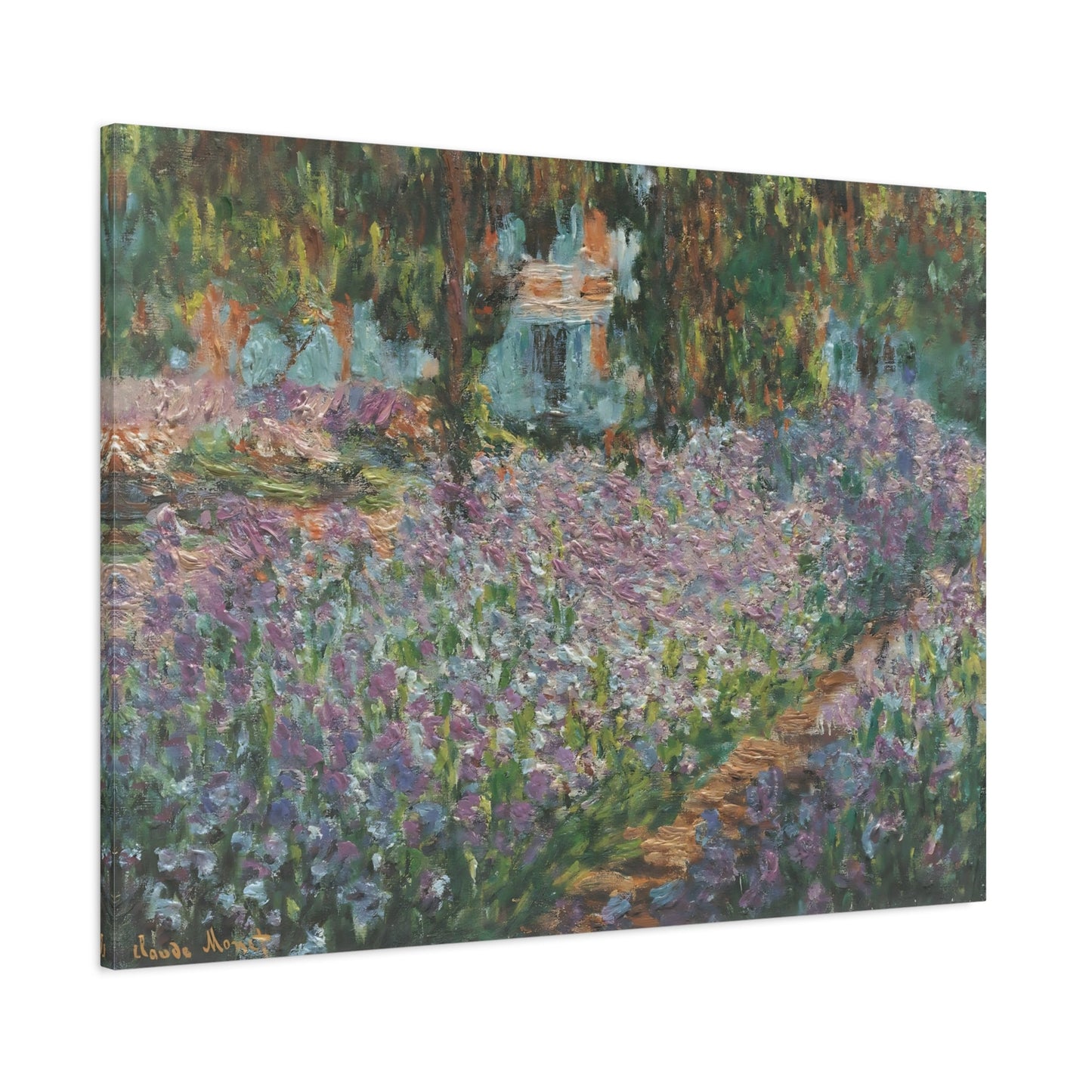 Claude Monet The Artists Garden at Giverny Canvas Wall Art Print