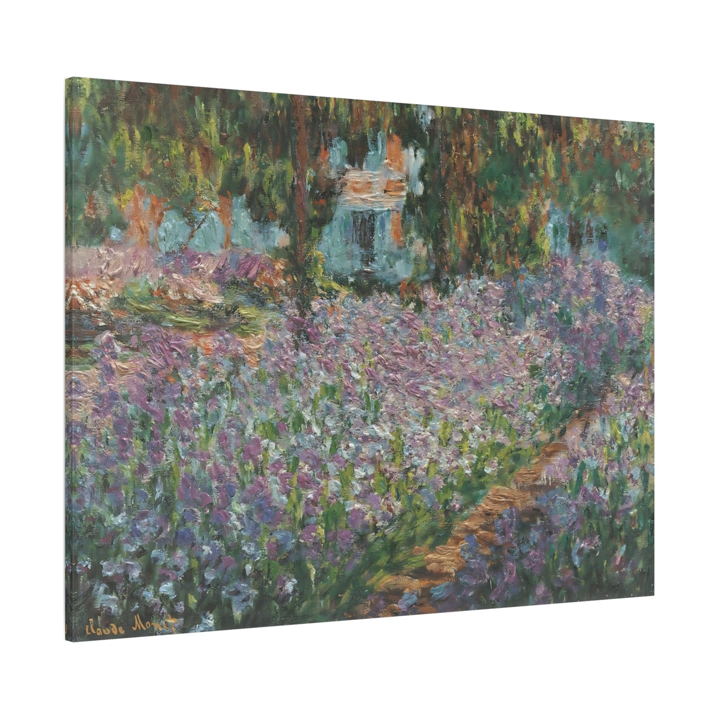 Claude Monet The Artists Garden at Giverny Canvas Wall Art Print