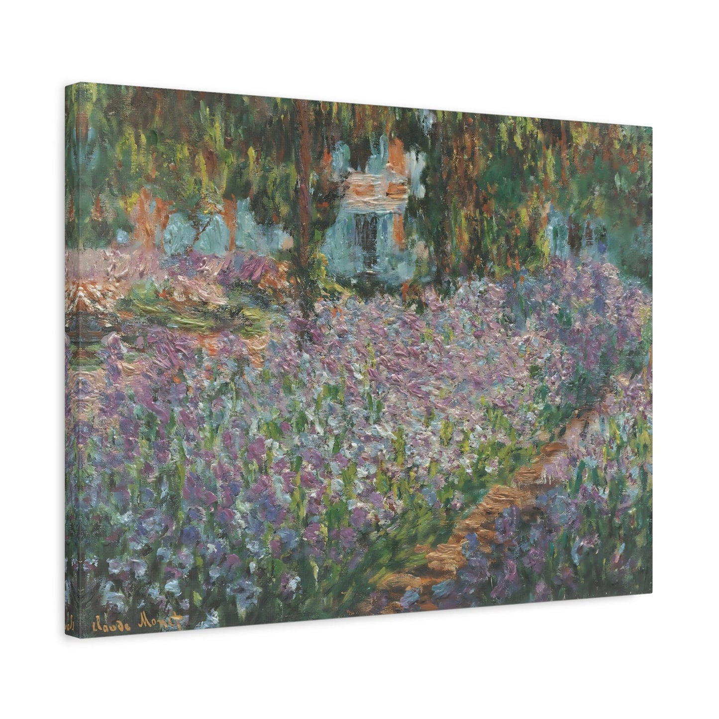 Claude Monet The Artists Garden at Giverny Canvas Wall Art Print