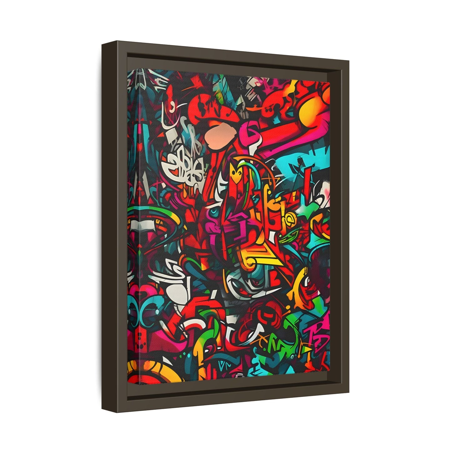 Colorful Urban Graffiti Canvas Art - Framed Wall Decor